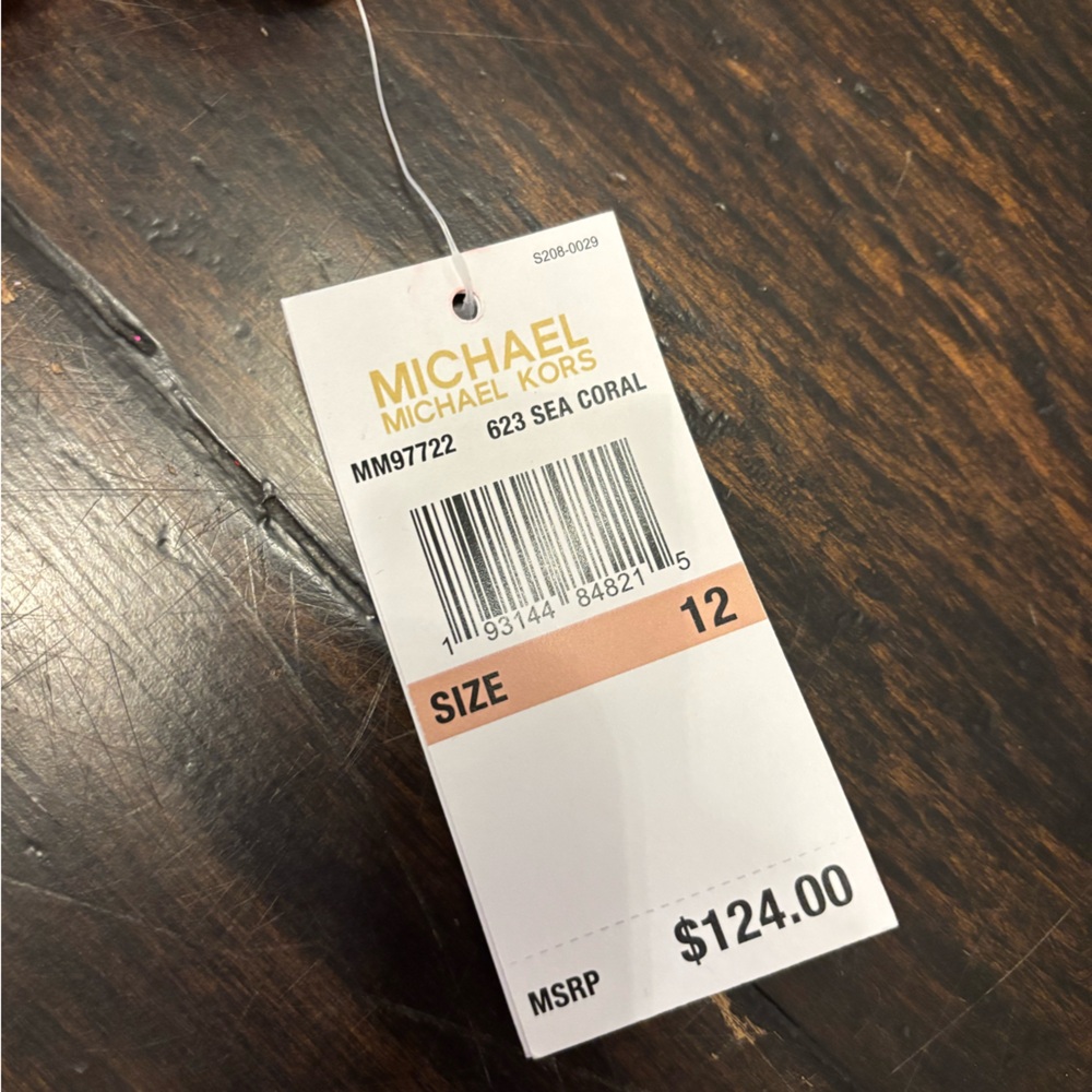 NWT ✨ MICHAEL Michael Kors Bright Coral One-Piece Swimsuit size 12 - Picture 5 of 6